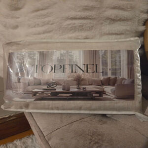 TOPFINEL Beige Natural Linen Look Curtains & Drapes with Bronze Grommets